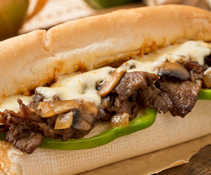 the perfect cheese steak made by baldinos